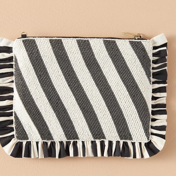 *New* Anthropologie BEADED MONOGRAM CLUTCH 
Letter U - Picture 2 of 4